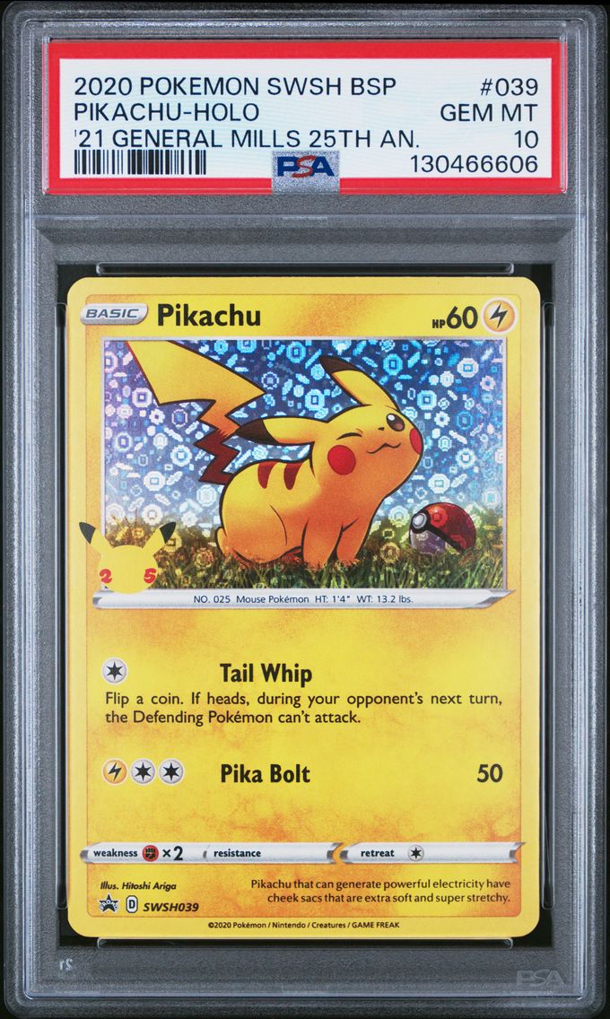 2020 #039 Pikachu-Holo PSA 10 Sw