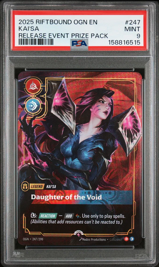 2025 #247 Kai'SA - Daughter of the Void PSA 9 Riftbound: League of Legends Ogn-Origins