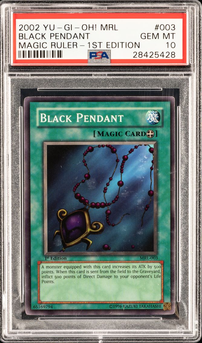 BLACK PENDANT MRL-003 MAGIC RULER | 1ST EDITION 2002 PSA 10