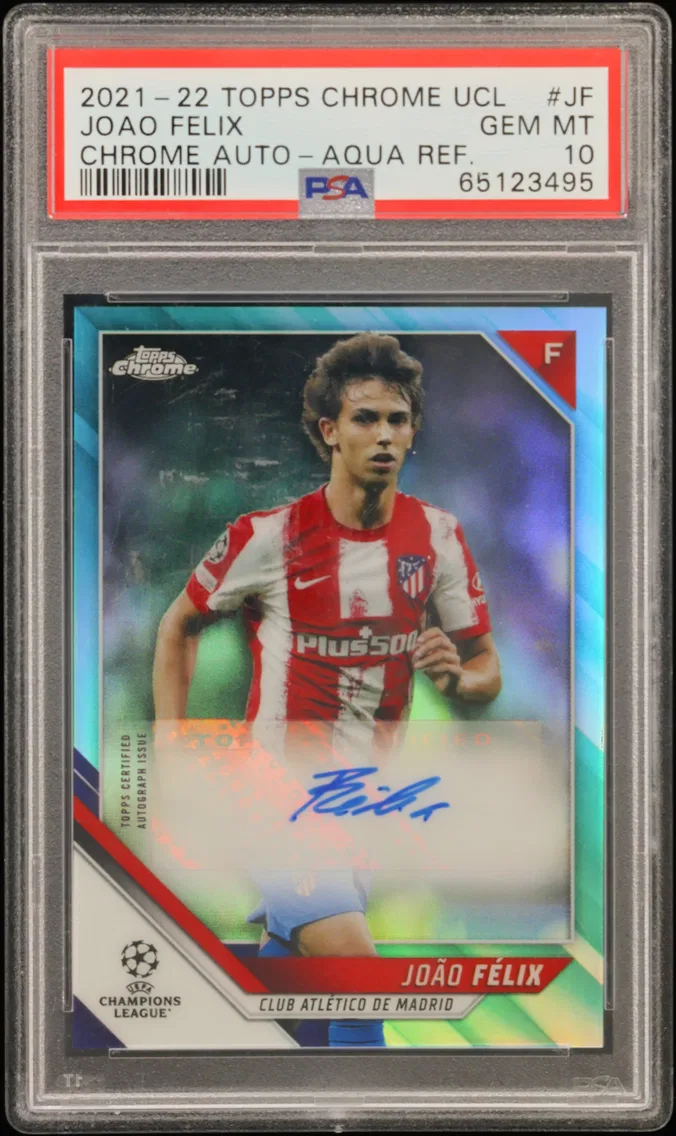 2021 #JF Joao Felix PSA 10 Topps Chrome UEFA Champions League Chrome Autographs