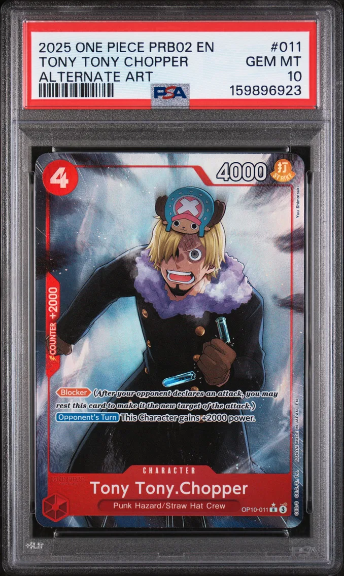 2025 #011 Tony Tony Chopper PSA 10 One Piece PRB02-Premium Booster -One Piece Card the Best- Vol.2