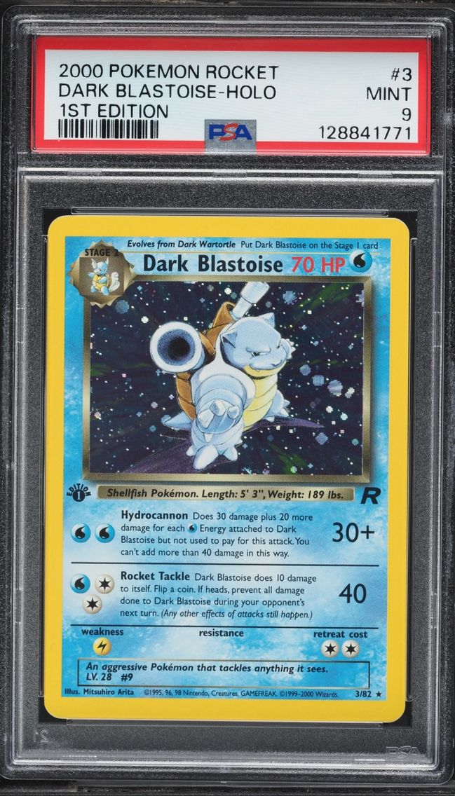 2000 #3 Team Rocket 1st Edition Holo Dark Blastoise MINT PSA 9 Pokemon