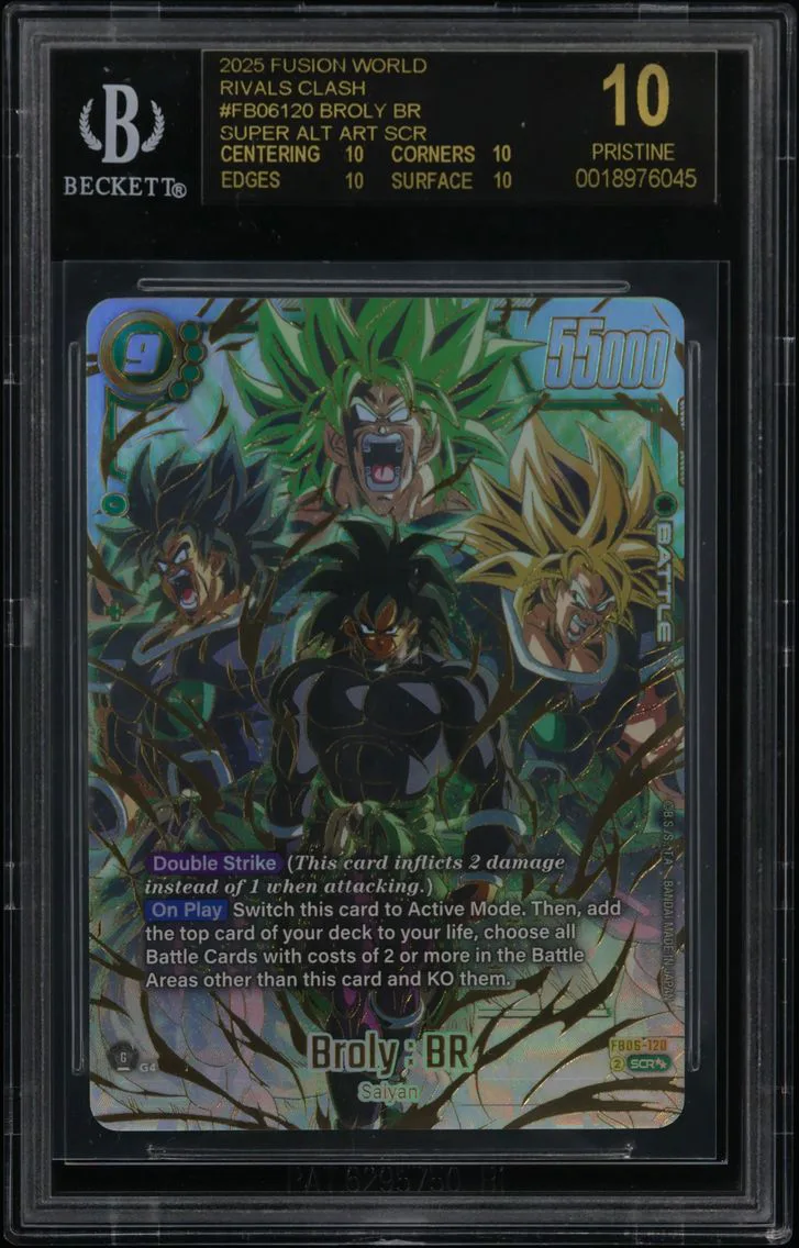 2025 #FB06120 Broly : BR SUPER ALT ART SCR BGS 10 Dragon Ball Super Card Game Fusion World Rivals Clash
