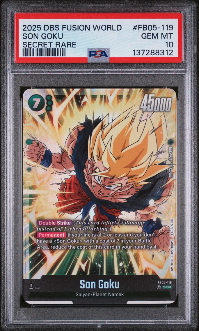 2025 #FB05-119 Son Goku PSA 10 Dragon Ball Super Card Game Fusion World New Adventure