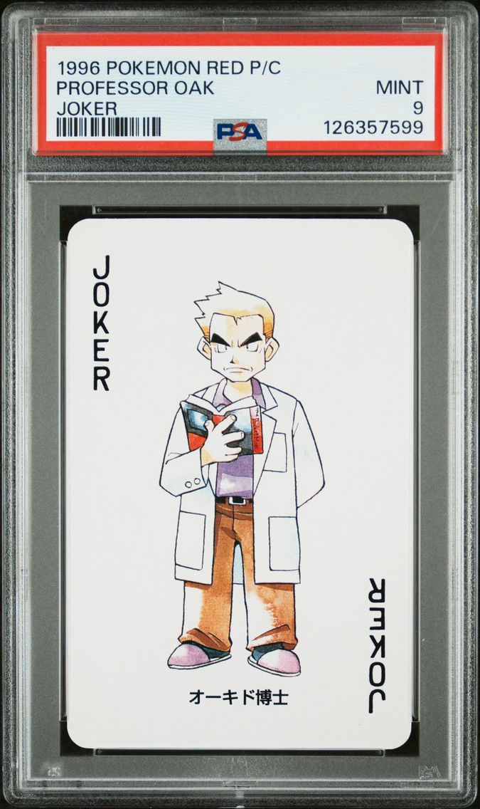 1996 #NA PROFESSOR OAK PSA 9 Red Version Playing Cards