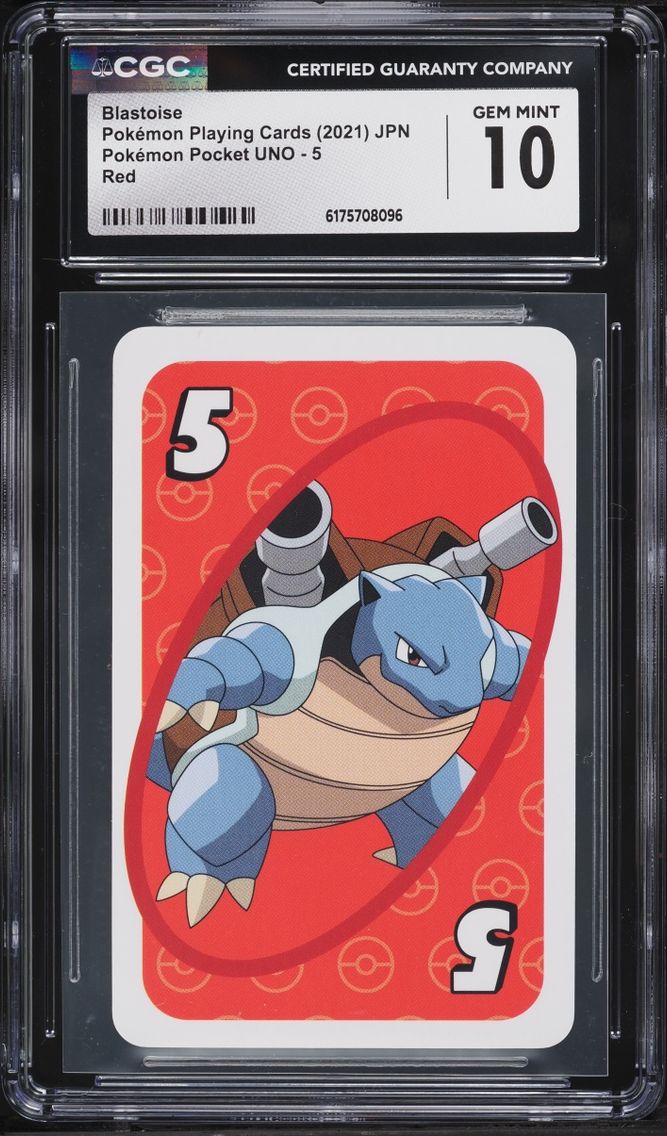 2021 Pokemon Japanese Playing Cards Pocket UNO Red Blastoise #5 CGC 10 GEM MINT