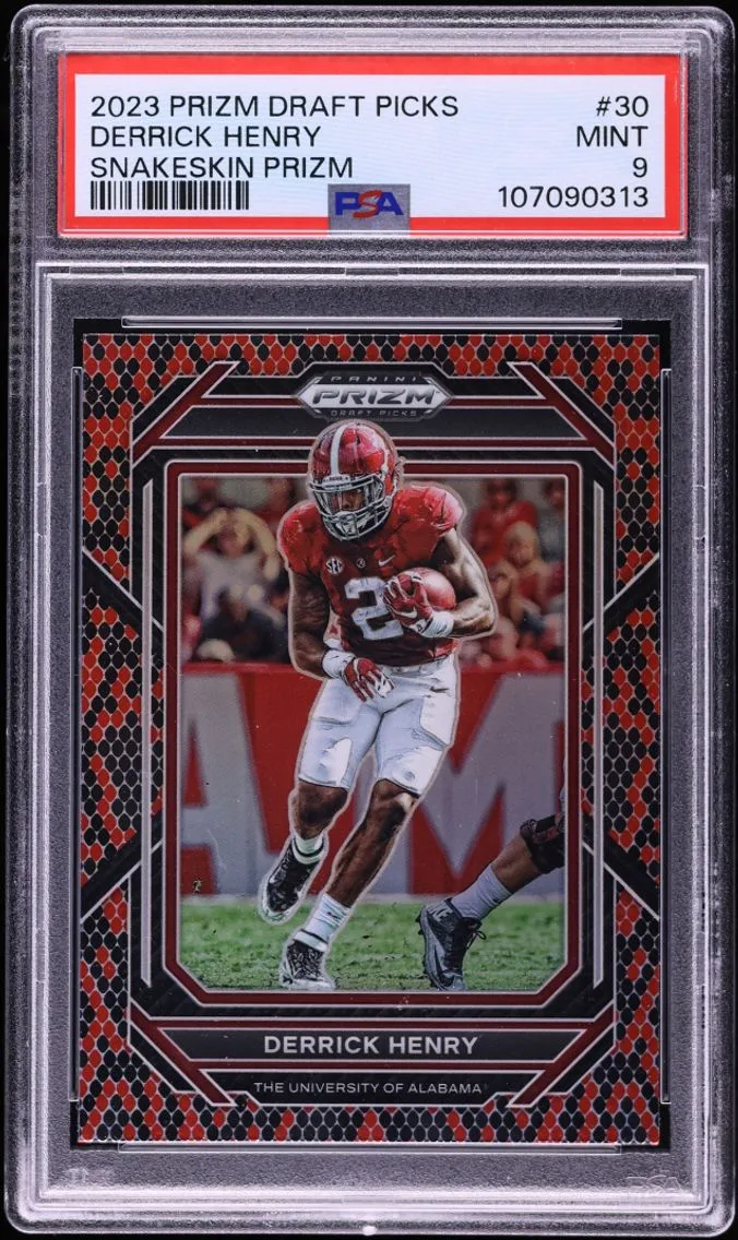 2023 Panini Prizm Draft Picks Snake Skin Derrick Henry #30 PSA 9 MINT