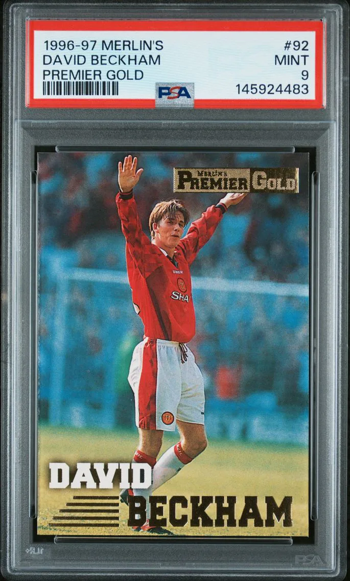 1996 #92 David Beckham PSA 9 Merlin's Premier Gold