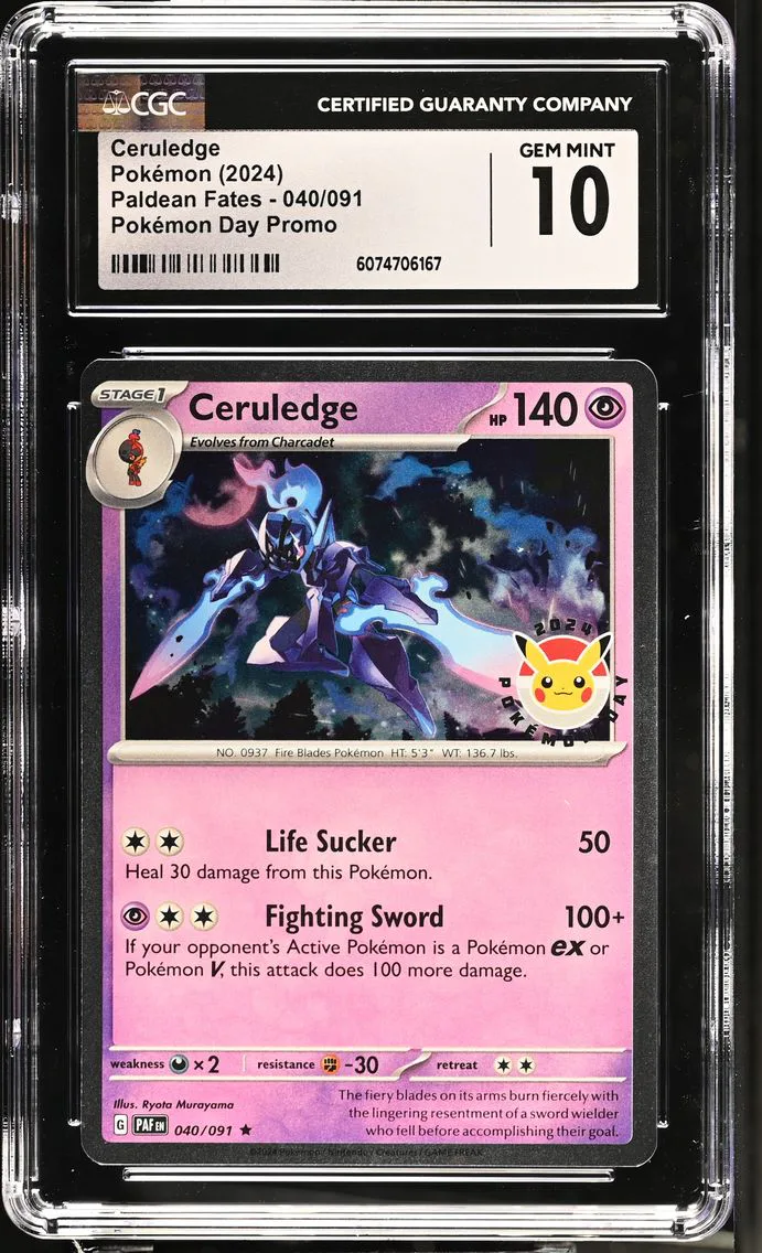2024 #040 Ceruledge CGC 10 Paldean Fates - PAF EN - English