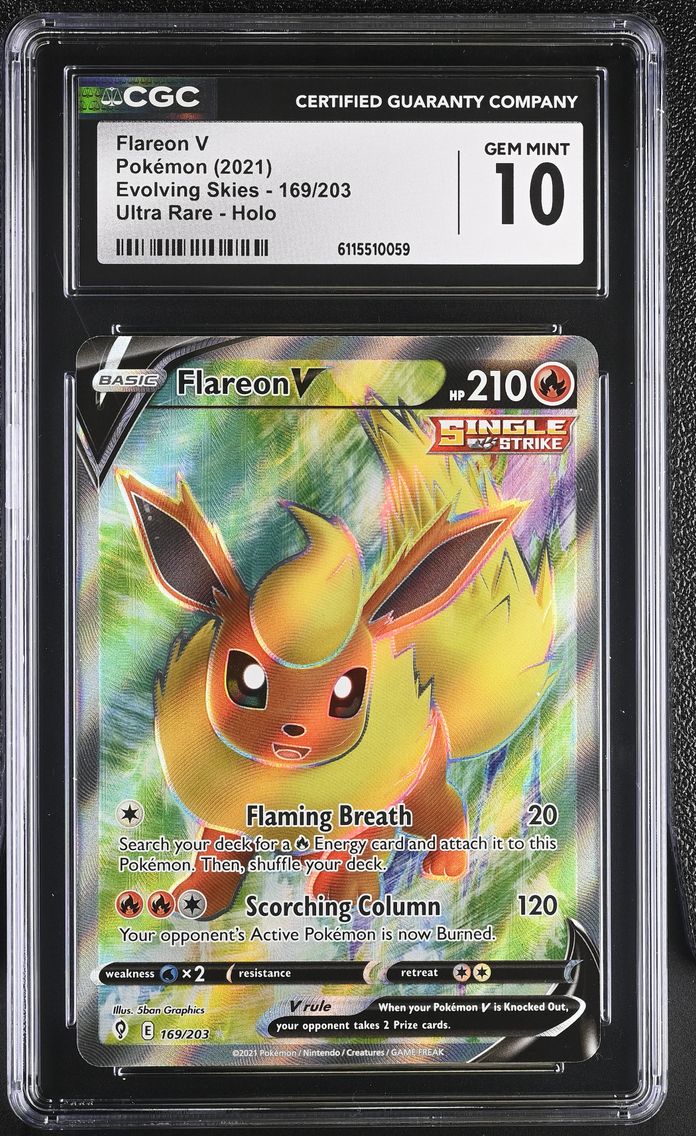 2021 #169 Flareon V CGC 10 Evolving Skies - English