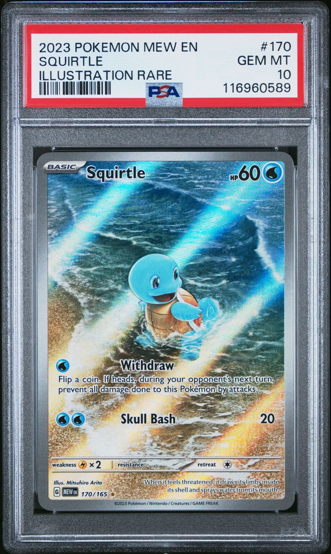 2023 #170 Squirtle PSA 10 Mew EN
