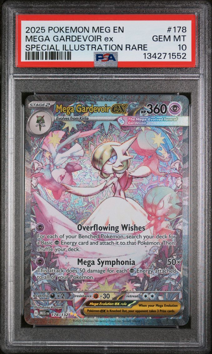 2025 #178 Mega Gardevoir EX PSA 10 Meg EN-Mega Evolution