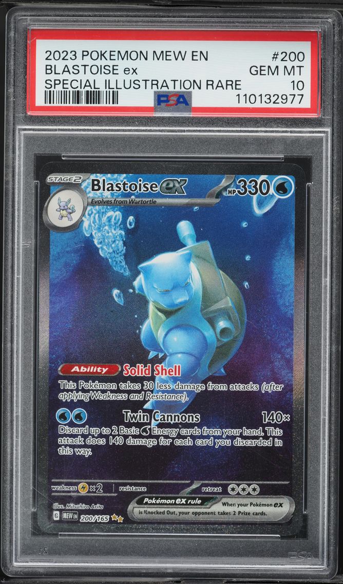 2023 #200 Blastoise EX PSA 10 Mew EN-151 Pokemon