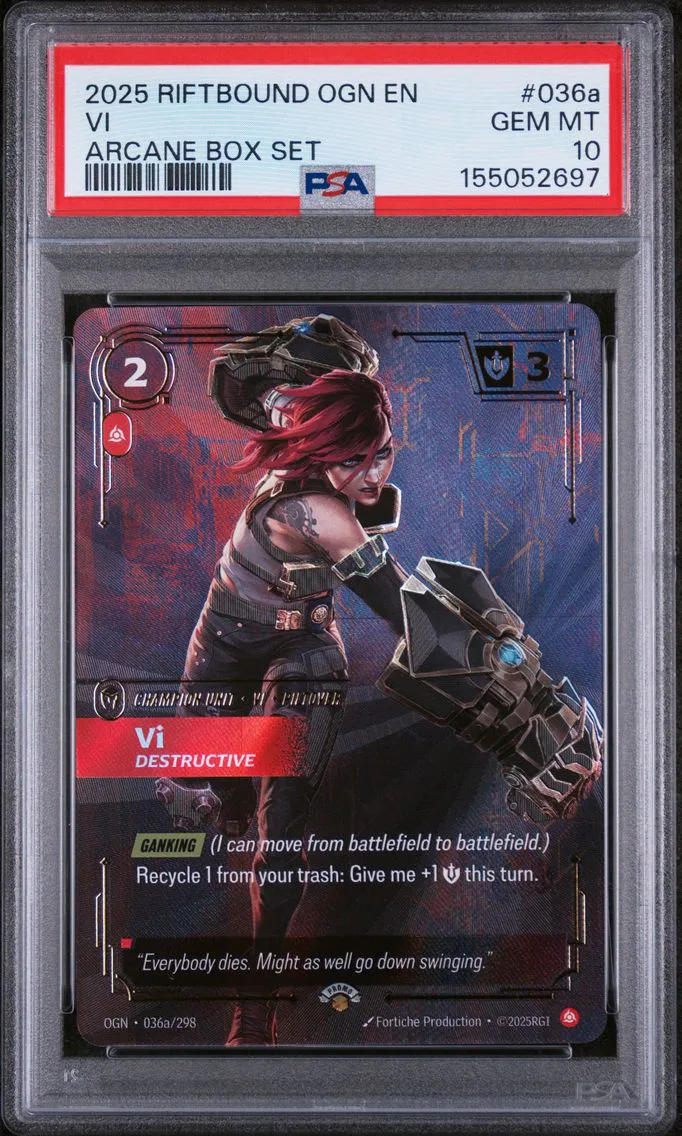 2025 #036a VI - Destructive PSA 10 Riftbound: League of Legends Ogn-Origins