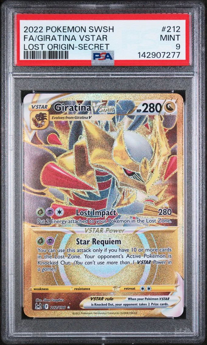 2022 #212 Full Art/Giratina Vstar PSA 9 Sword & Shield Lost Origin