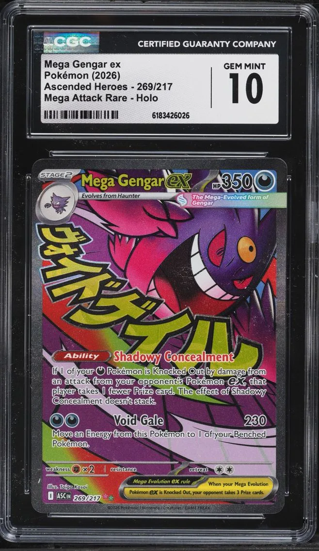2026 Ascended Heroes - ASC EN - English Mega Gengar Ex Pokemon Mega Evolution Ascended Heroes MA #269/217 CGC 10