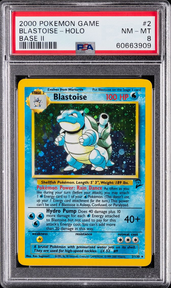 2000 #2 Blastoise-Holo PSA 8 Gam
