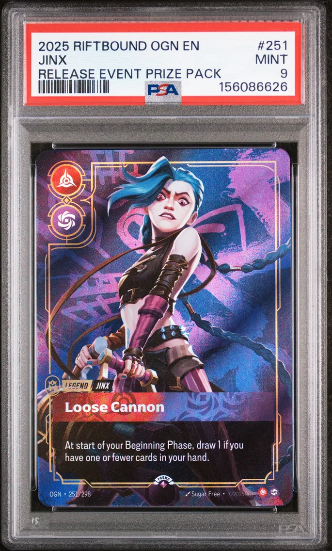 2025 #251 Jinx - Loose Cannon PSA 9 Riftbound: League of Legends Ogn-Origins