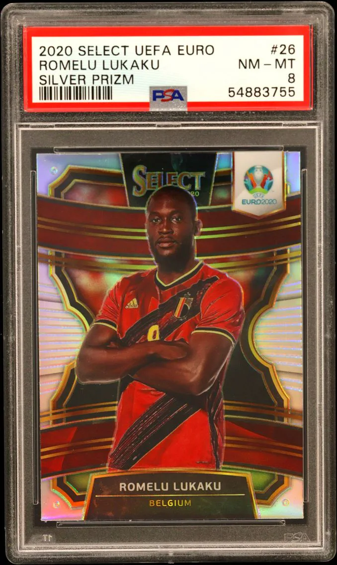 2020 #26 Romelu Lukaku PSA 8 Panini Select UEFA Euro