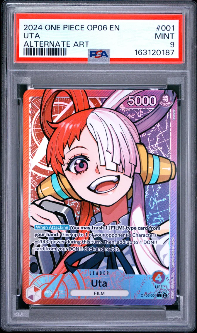2024 #001 Uta PSA 9 One Piece OP06-Wings of the Captain