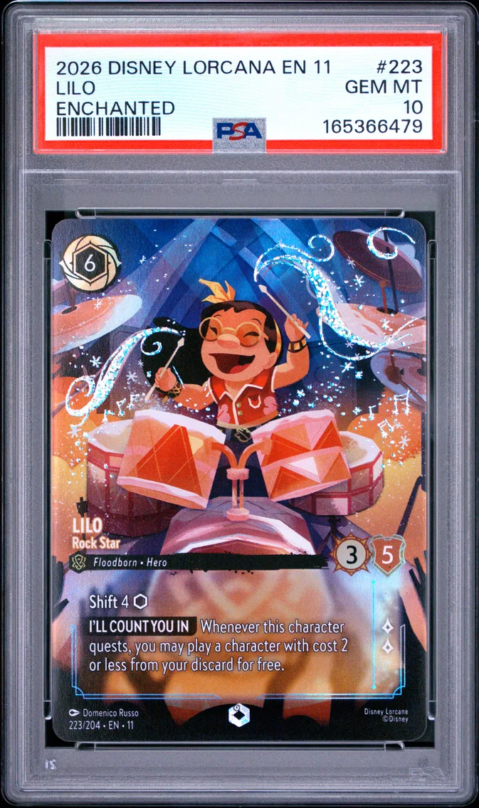 2026 #223 Lilo - Rock Star PSA 10 Disney Lorcana EN 11-Winterspell