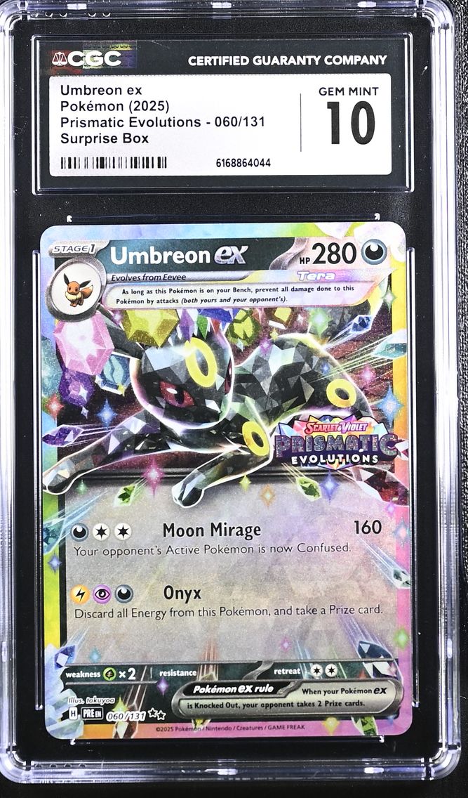 2025 #060 Umbreon ex CGC 10 Prismatic Evolutions - PRE EN - English