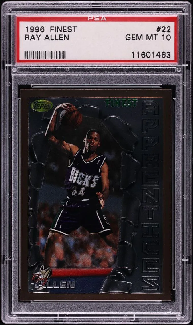 1996 #22 Ray Allen PSA 10 Finest Bronze ROOKIE
