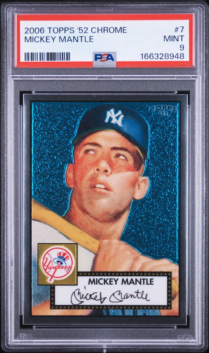 2006 #7 Mickey Mantle PSA 9 Topps '52 Chrome