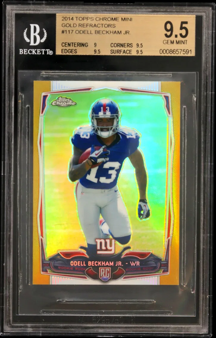 2014 #117 Odell Beckham Jr. BGS 9.5 Topps Chrome Mini Gold Refractors