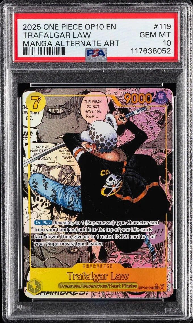 2025 #119 Trafalgar Law PSA 10 One Piece OP10-Royal Blood Pokemon