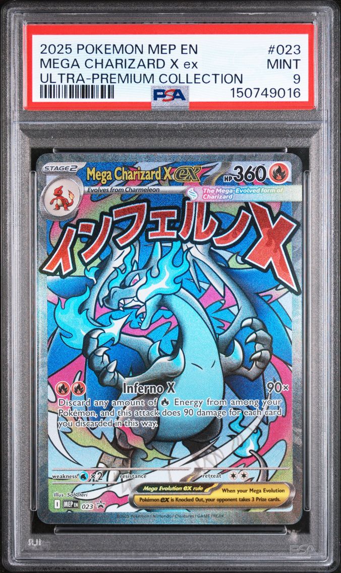 2025 #023 Mega Charizard X EX PSA 9 Mep EN-Me Black Star Promo