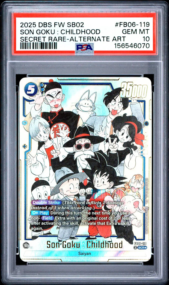 2025 #FB06-119 Son Goku : Childhood PSA 10 Dragon Ball Super Card Game Fusion World Manga Booster 02
