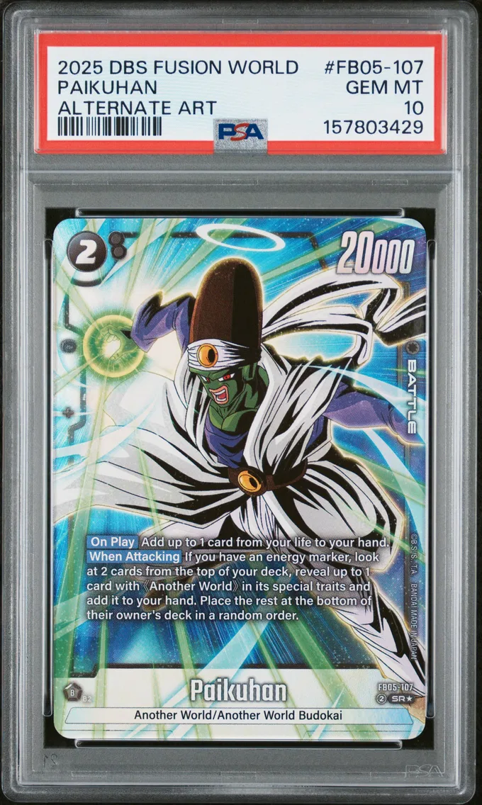 2025 #FB05-107 Paikuhan PSA 10 Dragon Ball Super Card Game Fusion World New Adventure