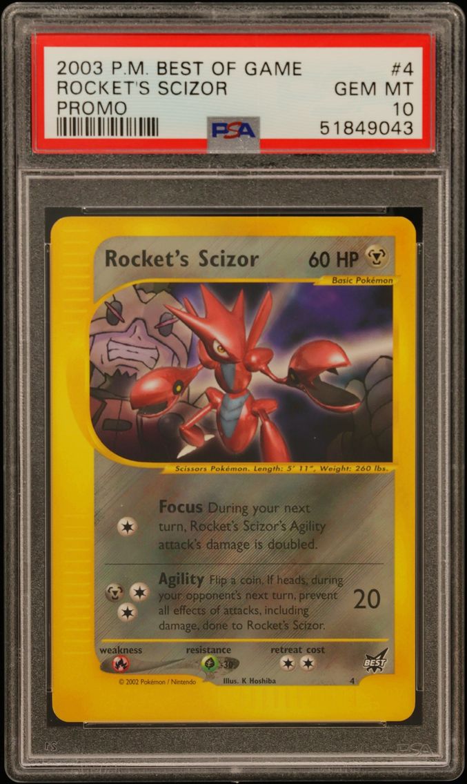 2003 #4 Rocket's Scizor PSA 10 Best of Game Promo