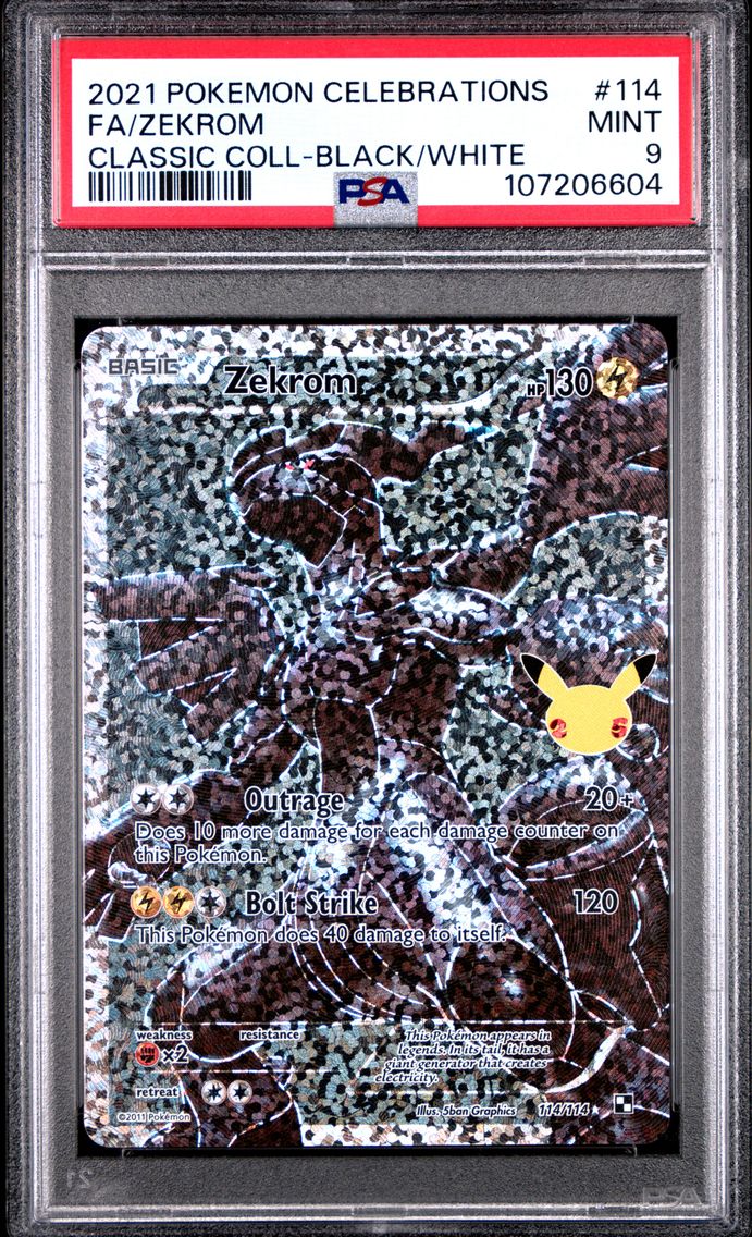 2021 #114 Full Art/Zekrom PSA 9 Celebrations Classic Collection