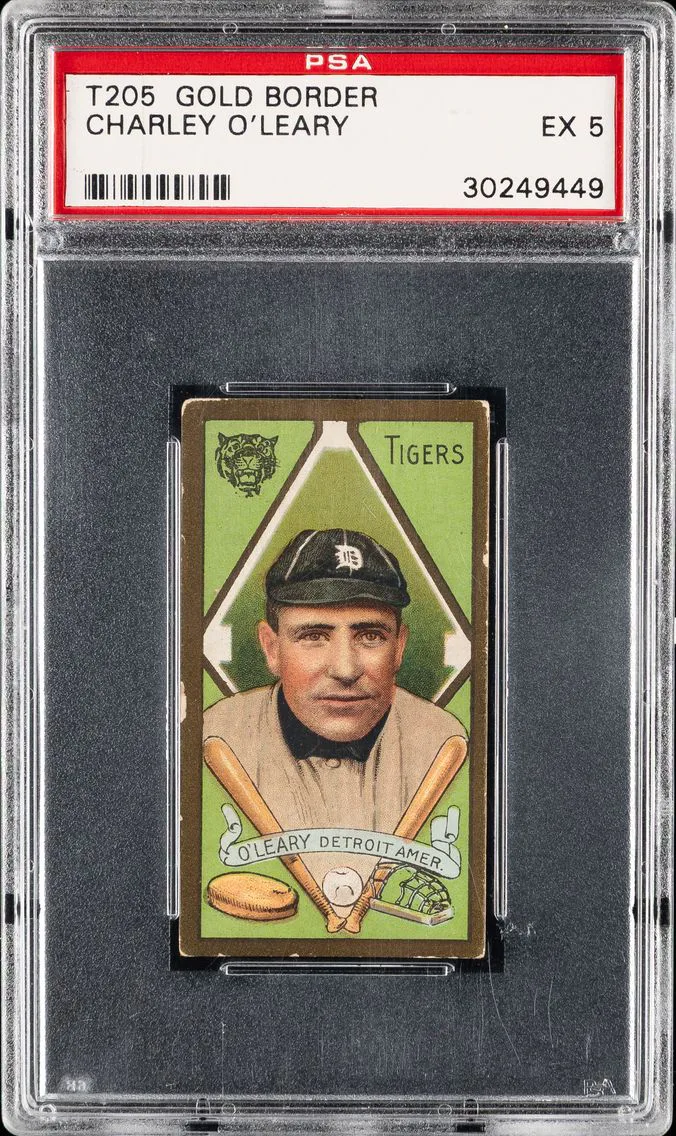 1911 #NA Charley O'Leary PSA 5 T205 Gold Border