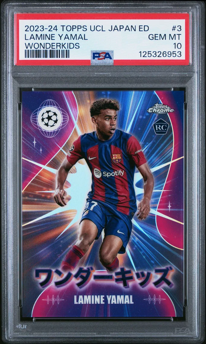 2023 #3 Lamine Yamal PSA 10 Topps UEFA Champions League Japan Edition Wonderkids
