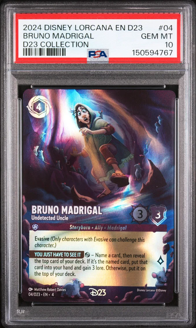 2024 #04 Bruno Madrigal - Undetected Uncle PSA 10 Disney Lorcana EN D23-D23 Expo Promo