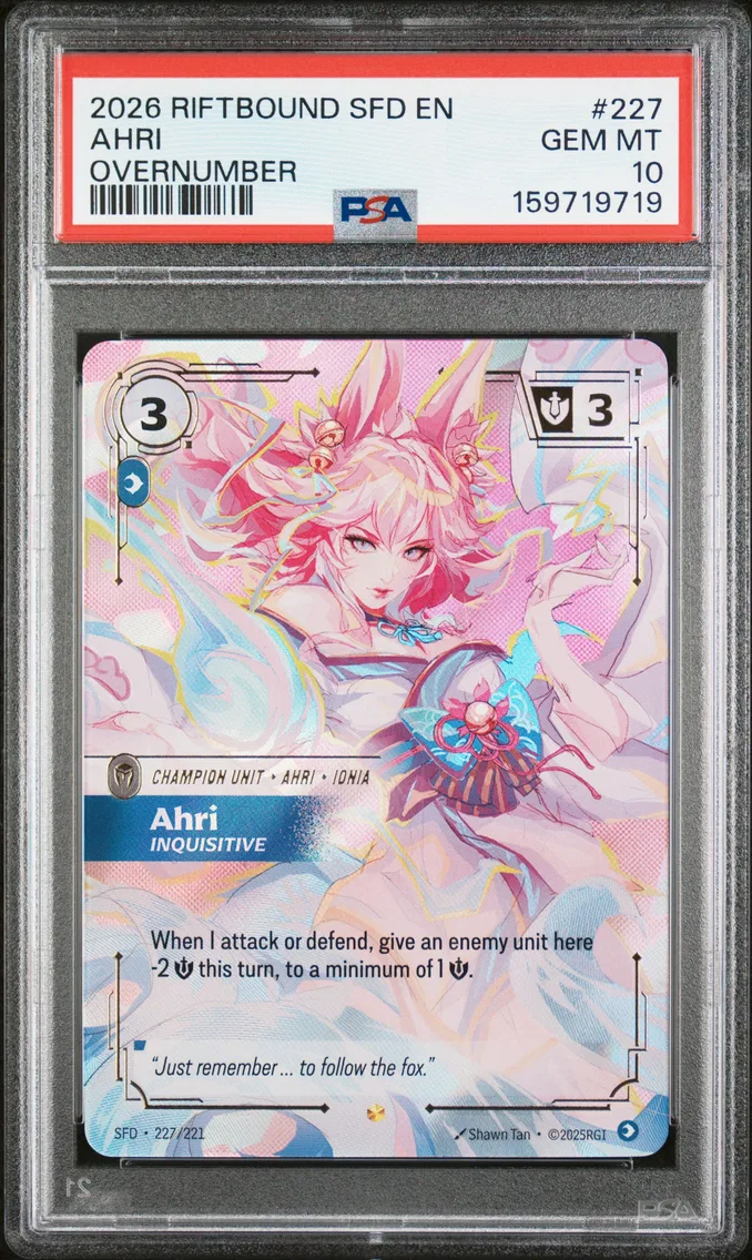 2026 #227 Ahri - Inquisitive PSA 10 Riftbound: League of Legends Sfd-Spiritforged
