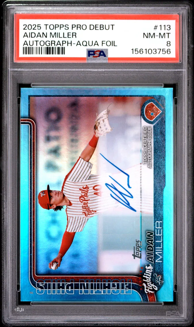 2025 #113 Aidan Miller PSA 8 Topps Pro Debut