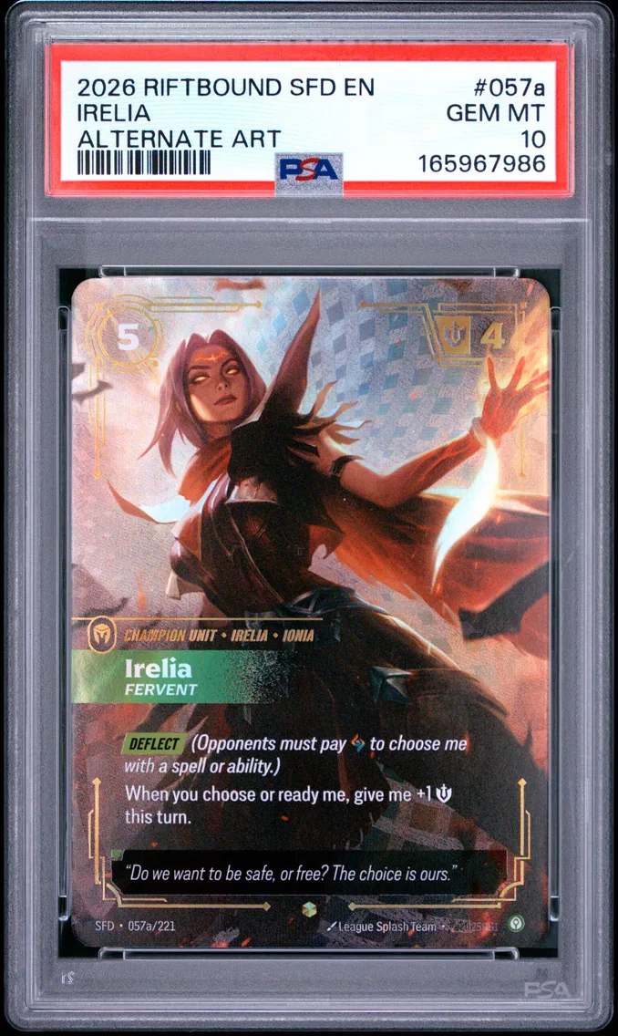 2026 #057a Irelia - Fervent PSA 10 Riftbound: League of Legends Sfd-Spiritforged