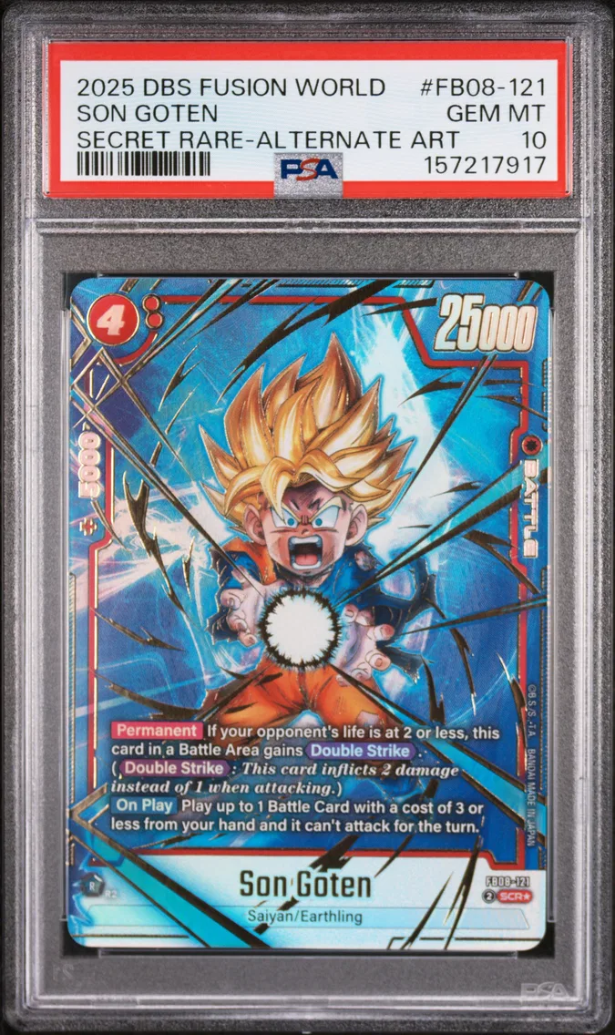2025 #FB08-121 Son Goten PSA 10 Dragon Ball Super Card Game Fusion World Saiyan's Pride