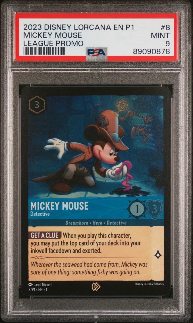 2023 #8 Mickey Mouse - Detective PSA 9 Disney Lorcana EN P1-Promo