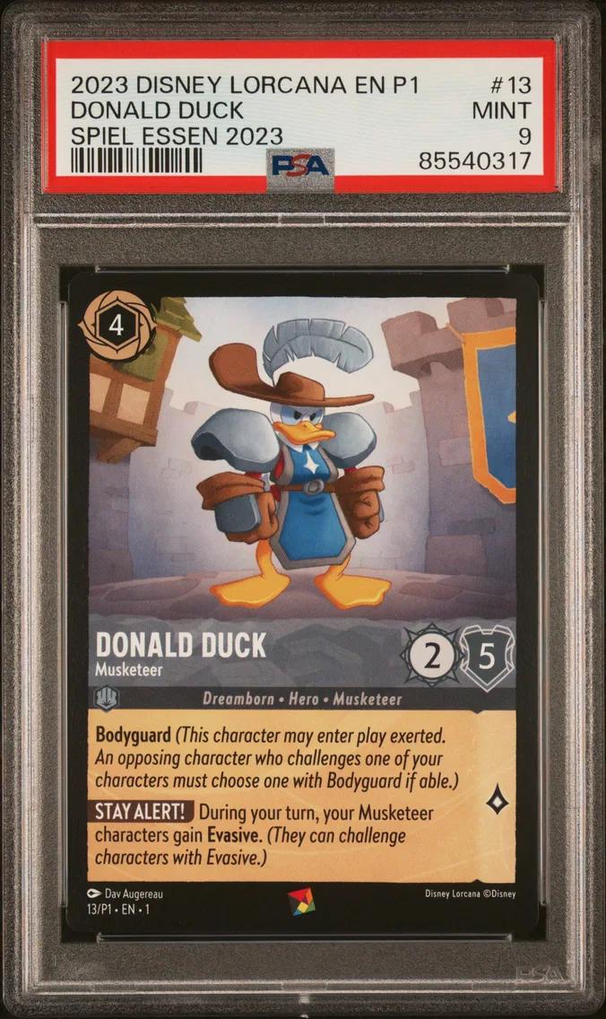 2023 #13 Donald Duck - Musketeer PSA 9 Disney Lorcana EN P1-Promo