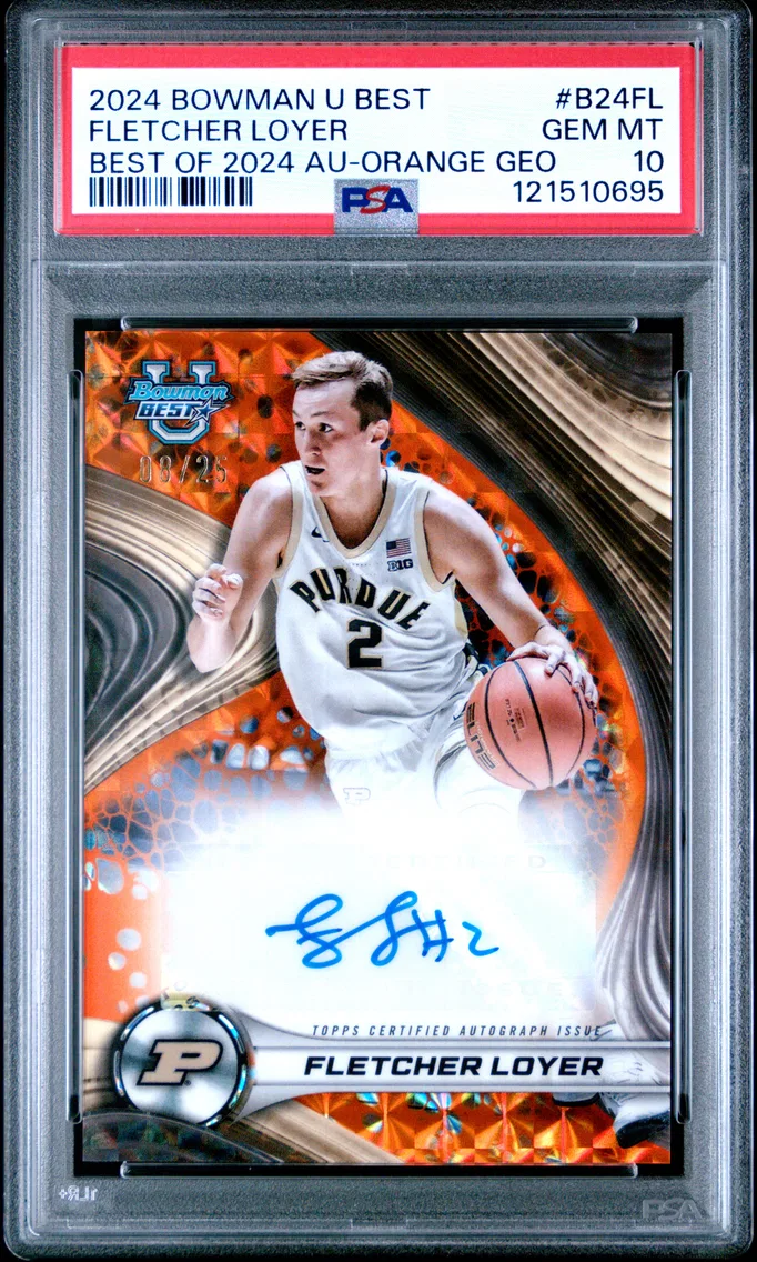 2024 #B24FL Fletcher Loyer PSA 10 Bowman University Best Best of 2024 Autographs