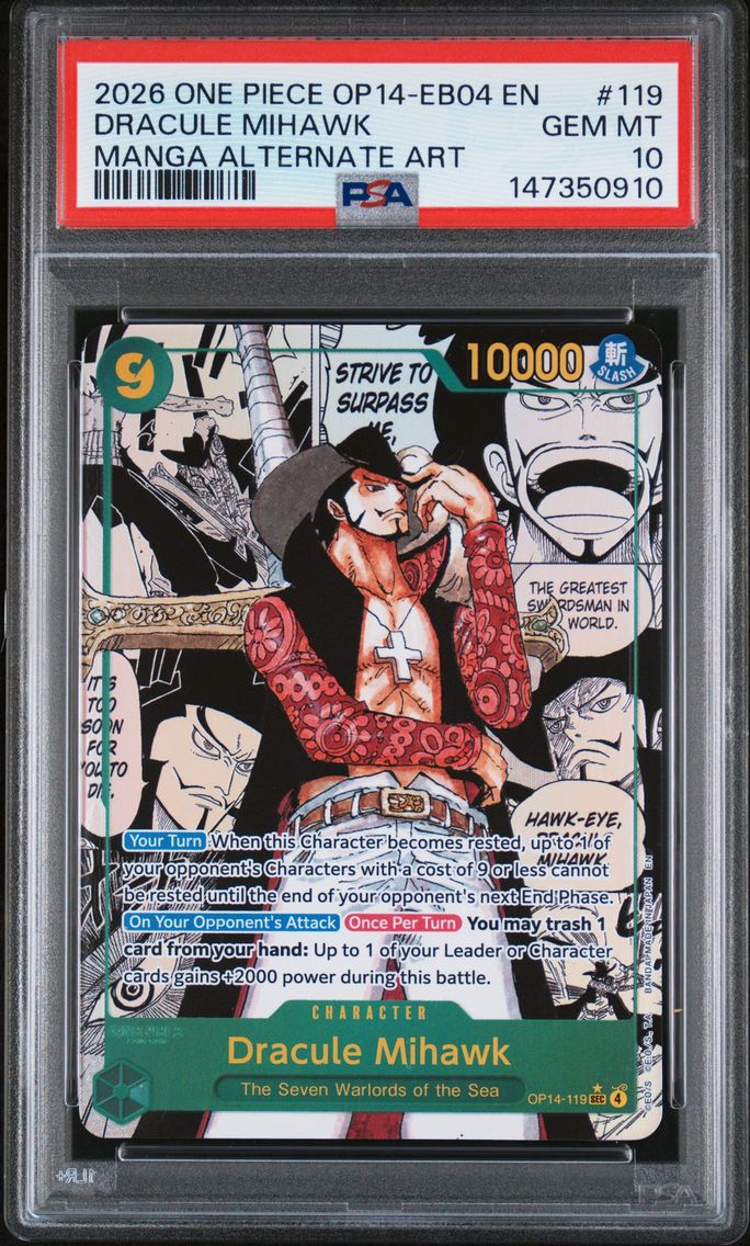 2026 #119 Dracule Mihawk PSA 10