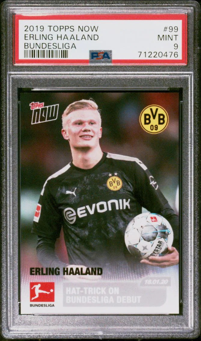 2019 #99 Erling Haaland PSA 9 Topps Now Bundesliga