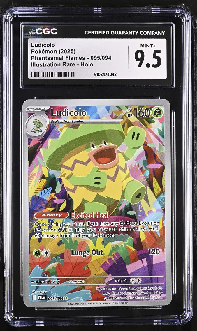 2025 #095 Ludicolo CGC 9.5 Phantasmal Flames - PFL EN - English