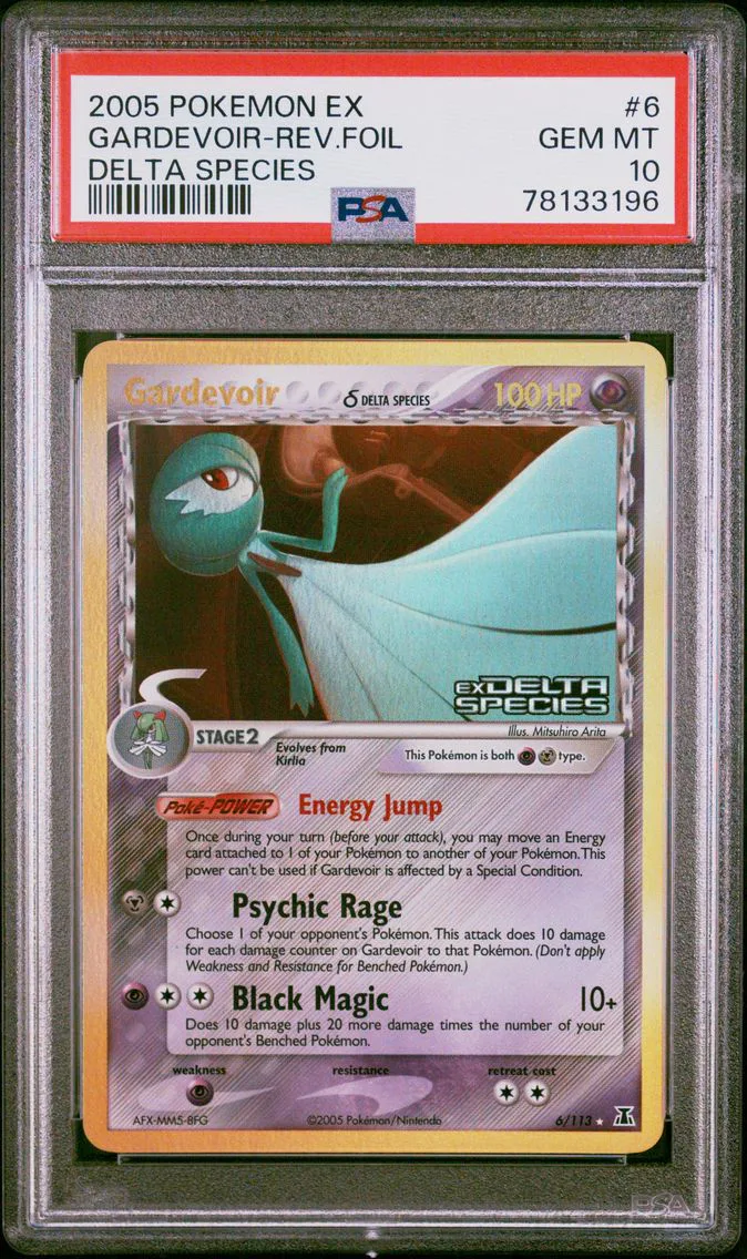 2005 #6 Gardevoir-Reverse Foil PSA 10 EX Delta Species
