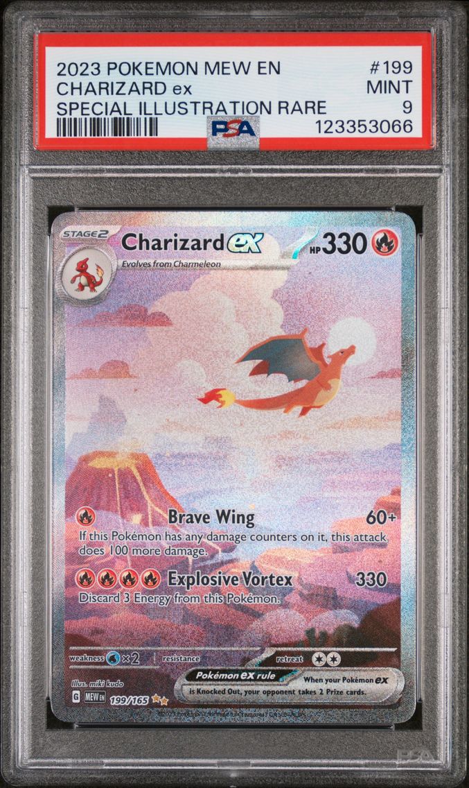 2023 #199 Charizard EX PSA 9 Mew EN-151 Pokemon